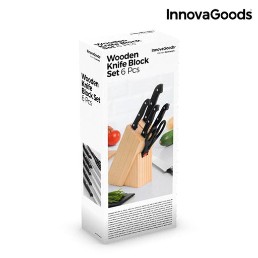 Set de Cuchillos con Soporte de Madera InnovaGoods - Smart Shop online