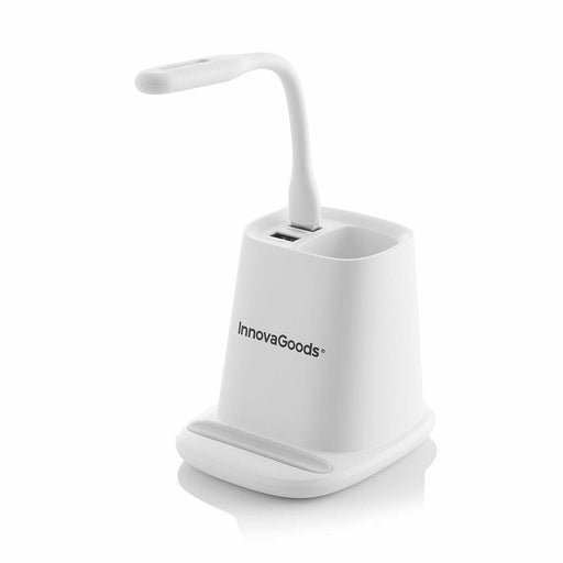 Cargador Inalámbrico con Soporte-Organizador y Lámpara LED USB 5 en 1 DesKing InnovaGoods RIV001 (Reacondicionado A) - Smart Shop online